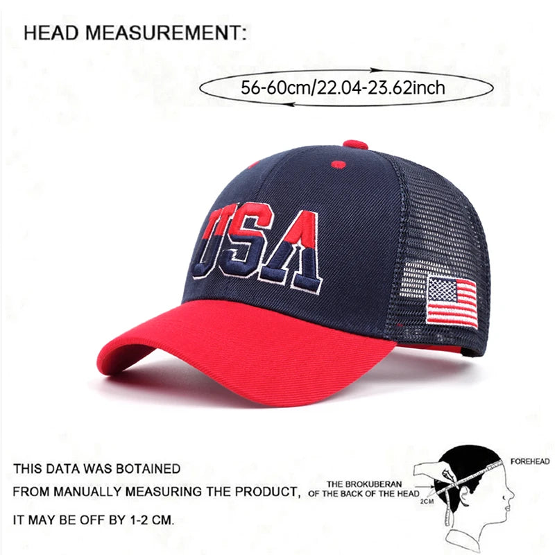 USA American Flag Street Baseball Cap