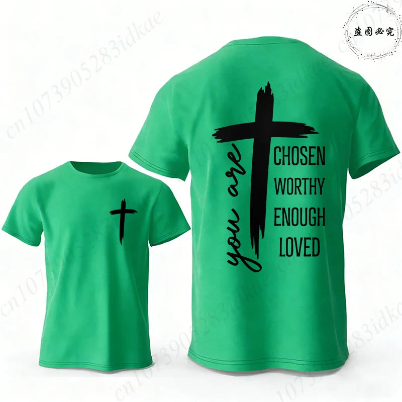 Chosen Worthy Cross Print Tee