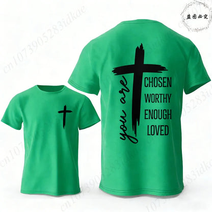 Chosen Worthy Cross Print Tee