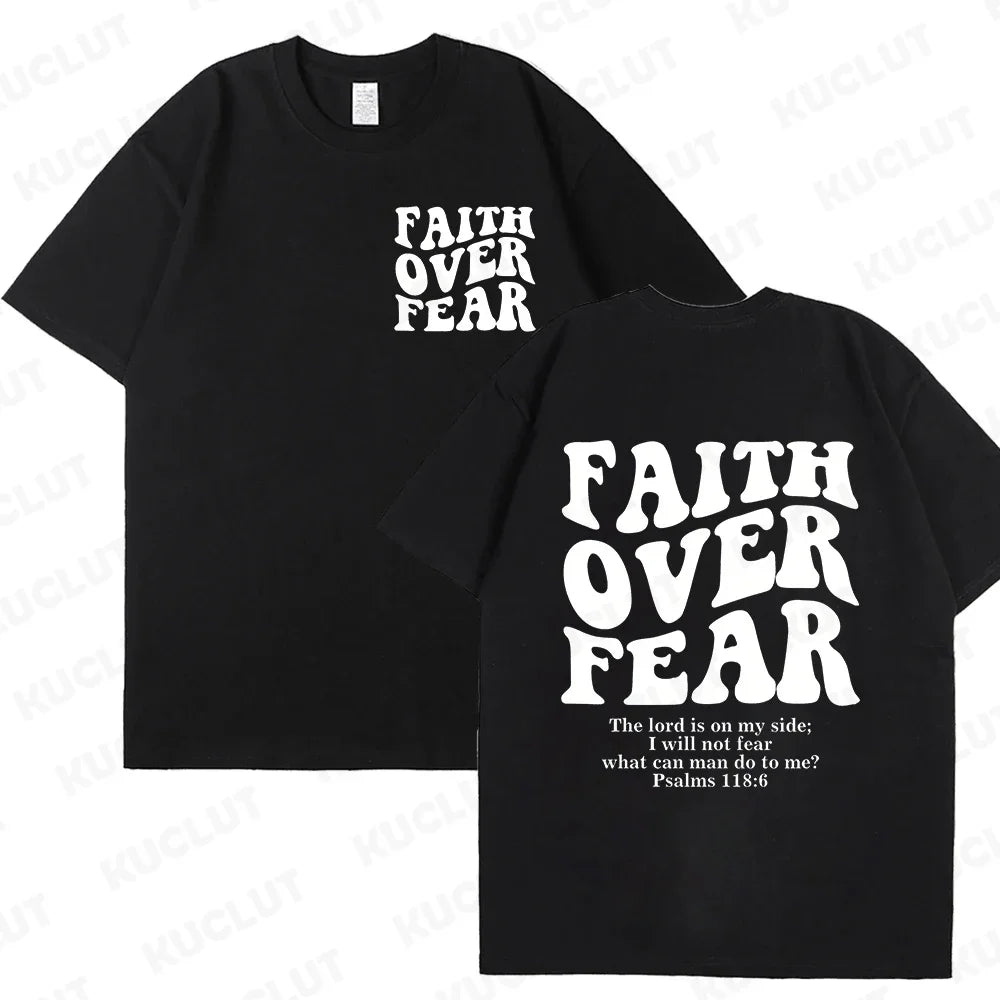 Unisex Faith Over Fear Comfort T-shirts
