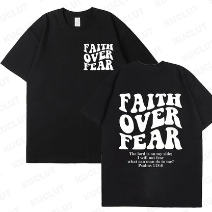 Unisex Faith Over Fear Comfort T-shirts