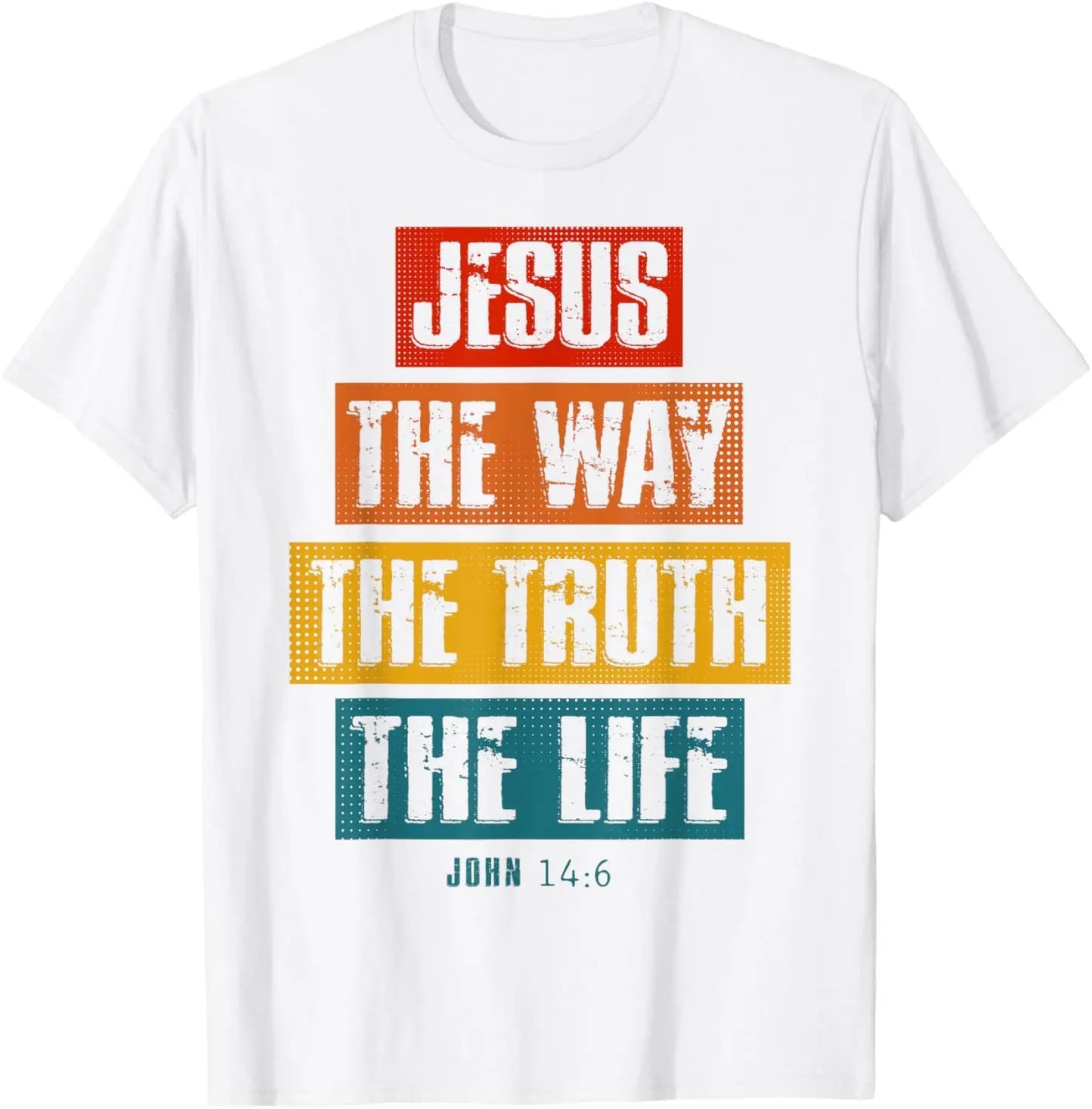 Jesus The Way Truth Life Print Tee