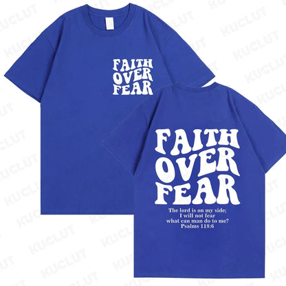 Unisex Faith Over Fear Comfort T-shirts