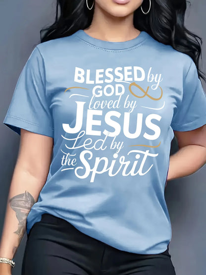 Blessed By God Loved By Jesus Tee