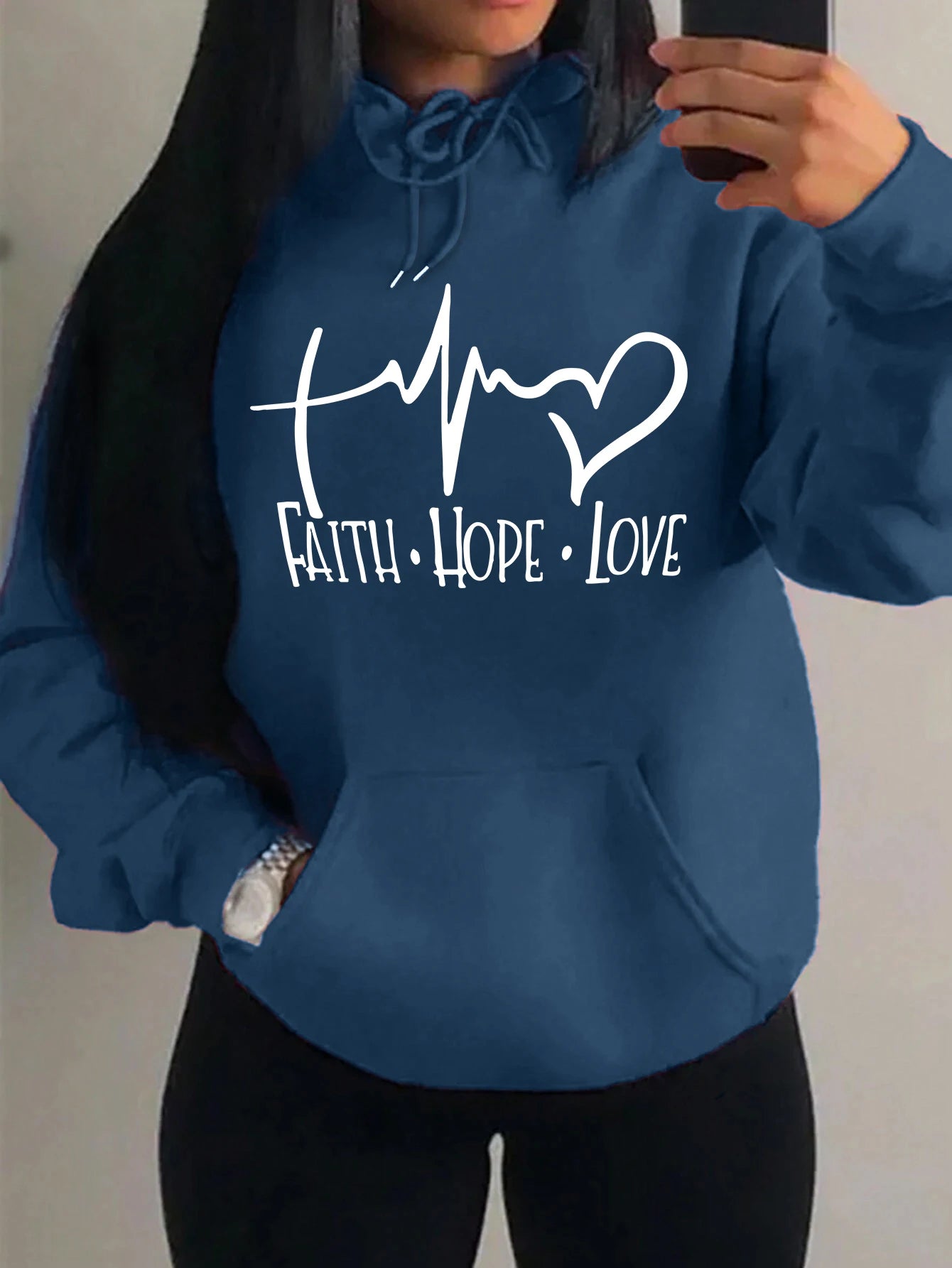 Faith Hope Love Graphic Women's Hoodie