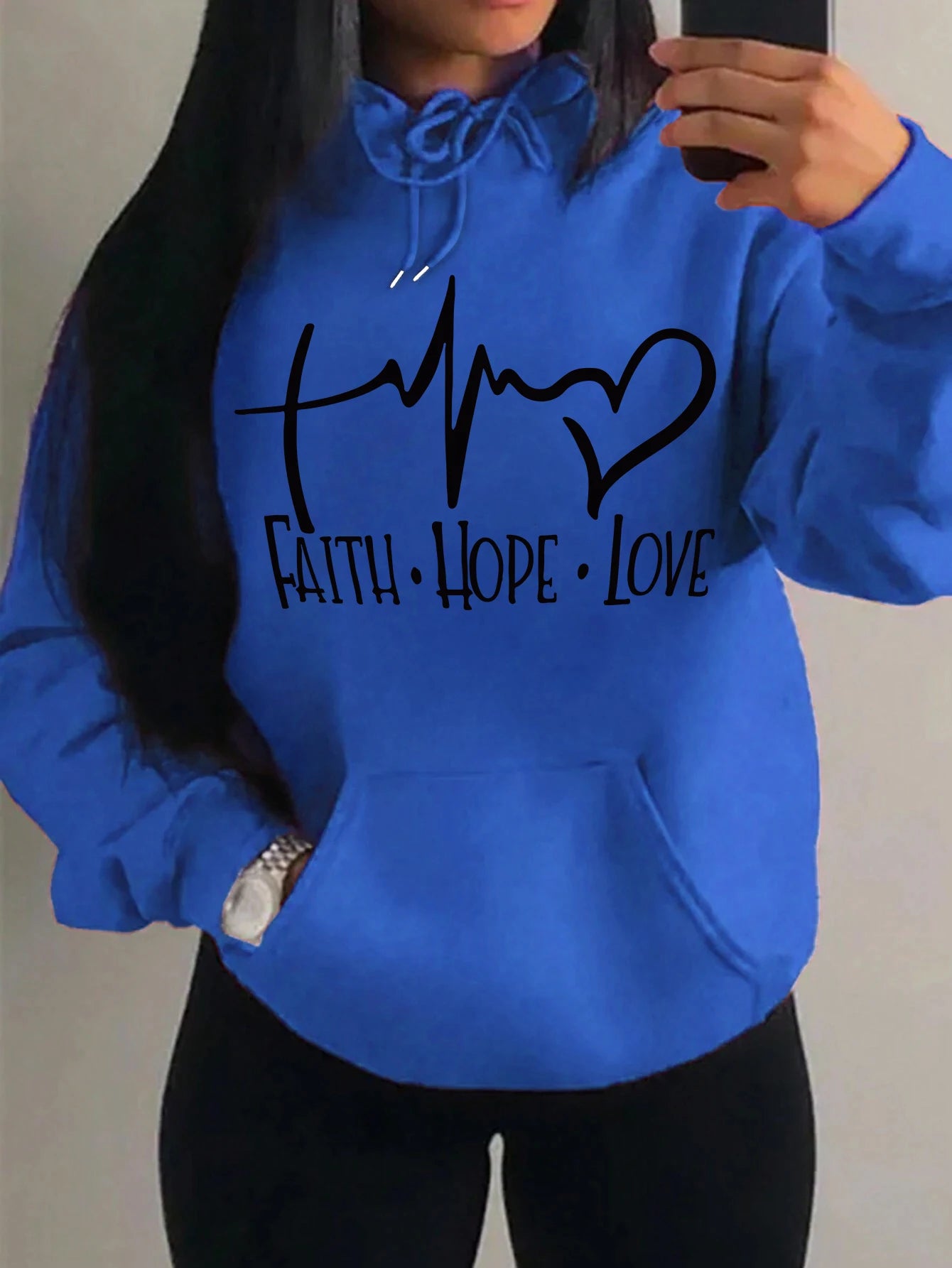 Faith Hope Love Graphic Women's Hoodie