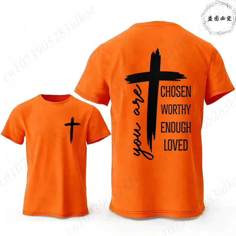 Chosen Worthy Cross Print Tee