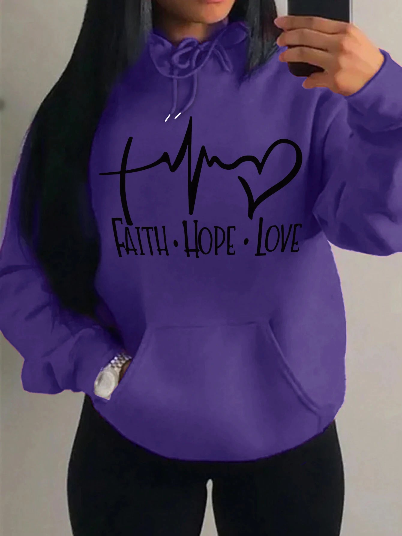 Faith Hope Love Graphic Women's Hoodie