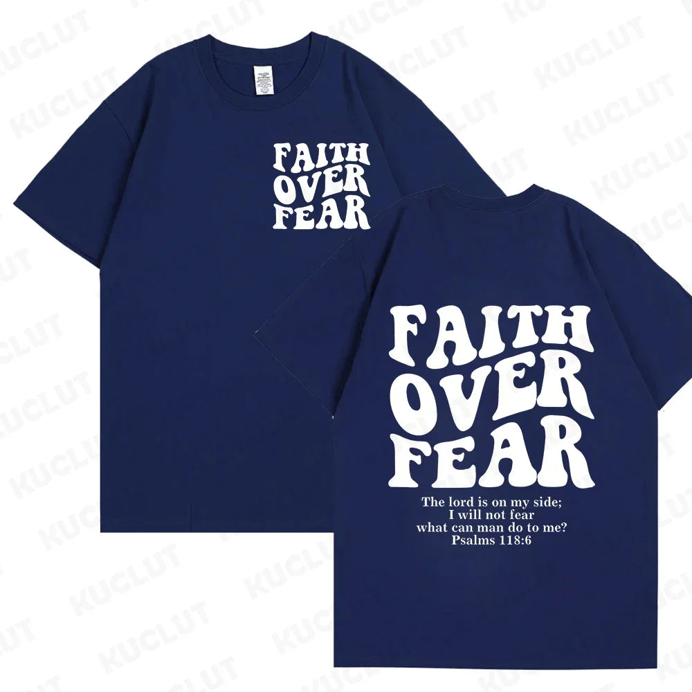 Unisex Faith Over Fear Comfort T-shirts