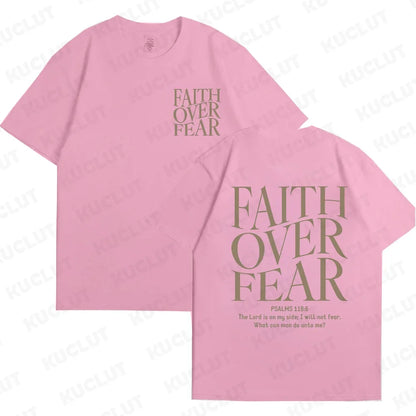 Unisex Faith Over Fear Comfort T-shirts