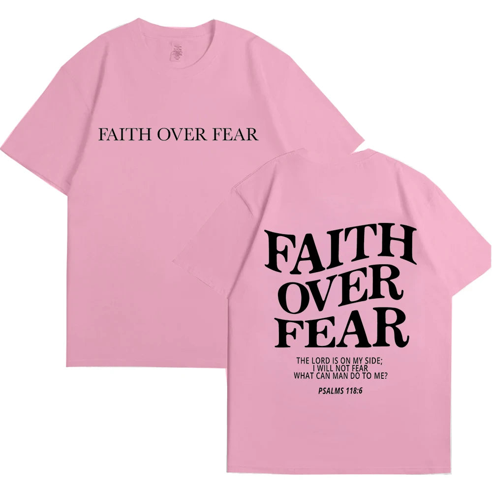 Unisex Faith Over Fear Comfort T-shirts