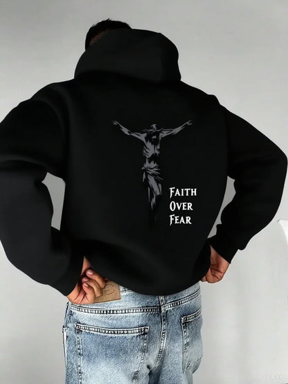 Cross Shaped Faith Over Fear Hoodie