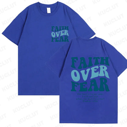 Unisex Faith Over Fear Comfort T-shirts