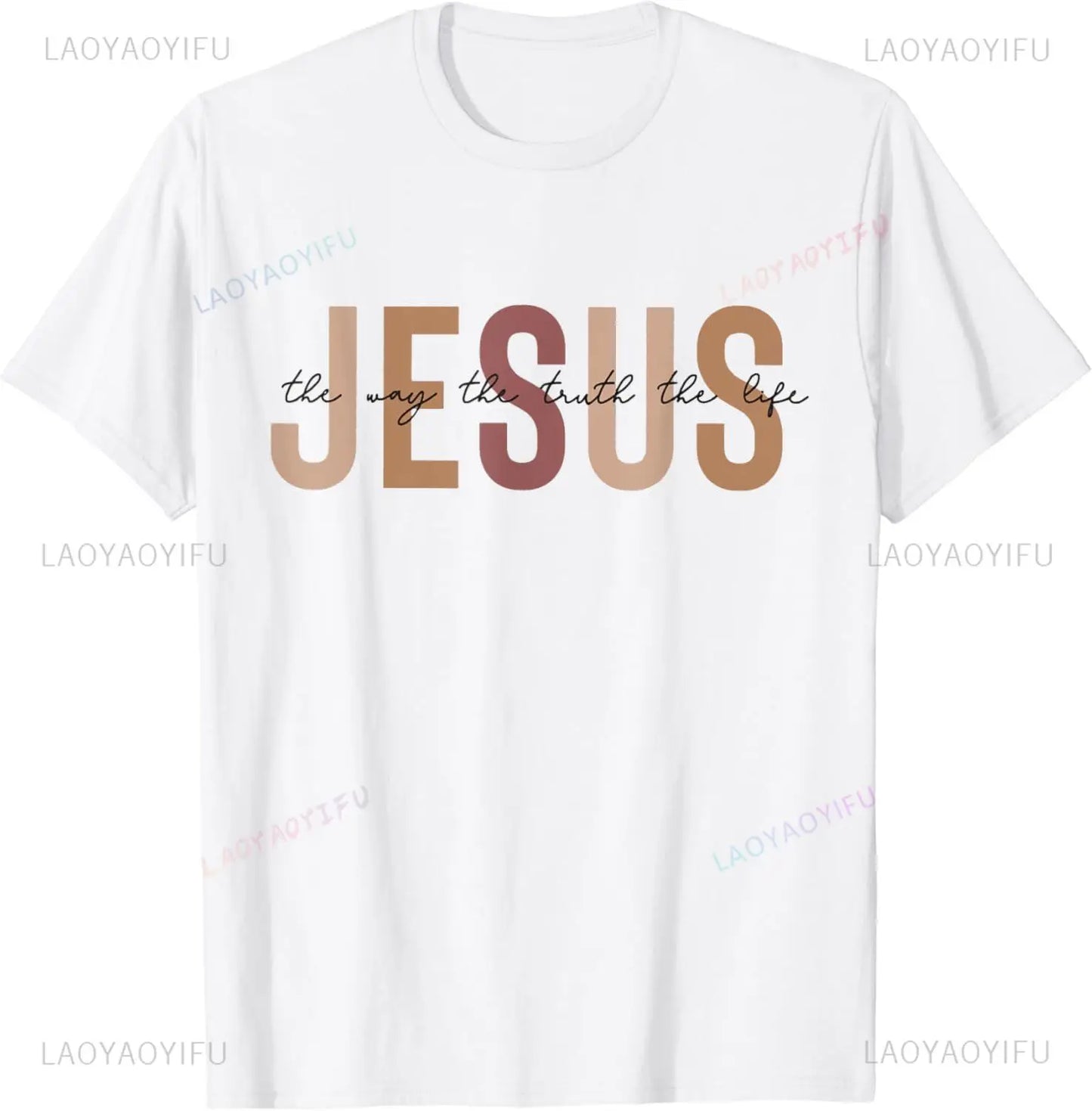 Jesus The Way Truth Life Print Tee