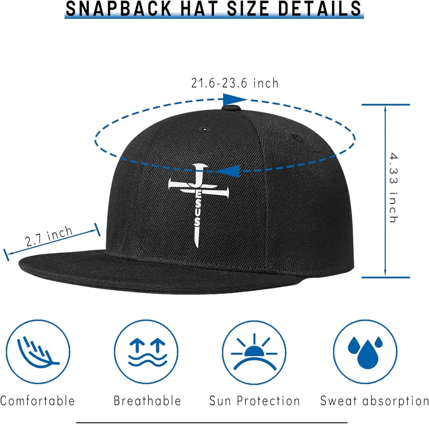 Jesus Cross Snapback Unisex Cap