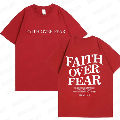 Unisex Faith Over Fear Comfort T-shirts