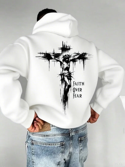 Cross Shaped Faith Over Fear Hoodie