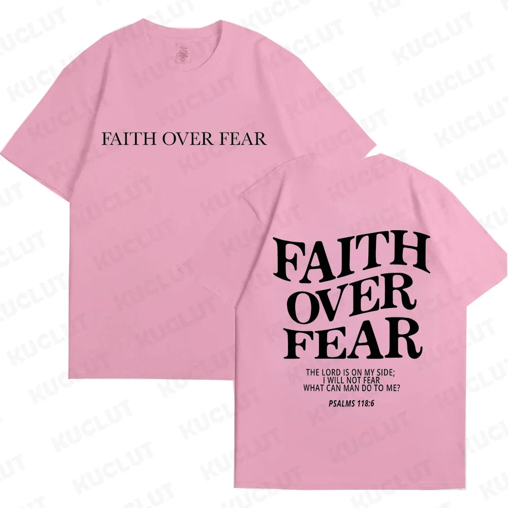 Unisex Faith Over Fear Comfort T-shirts