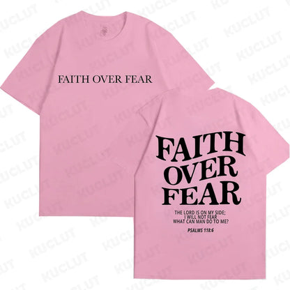 Unisex Faith Over Fear Comfort T-shirts