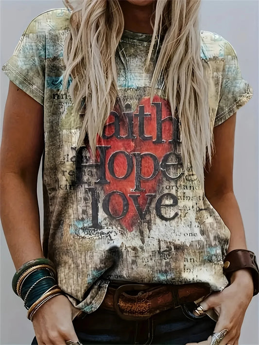 Faith Hope Love Women's Rustic Tee