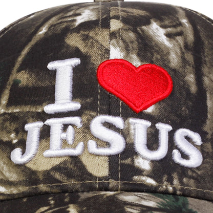 Unisex I LOVE JESUS Embroidery Baseball Caps