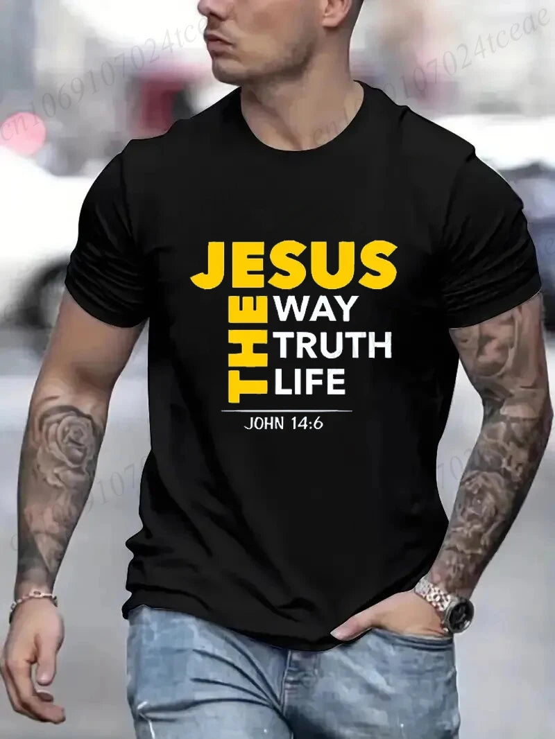 Jesus The Way Print Men's T Shirt
