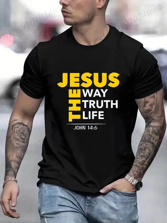Jesus The Way Print Men's T Shirt