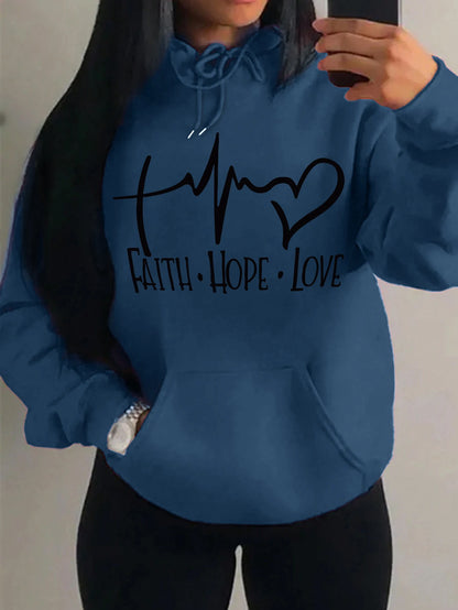 Faith Hope Love Graphic Women's Hoodie