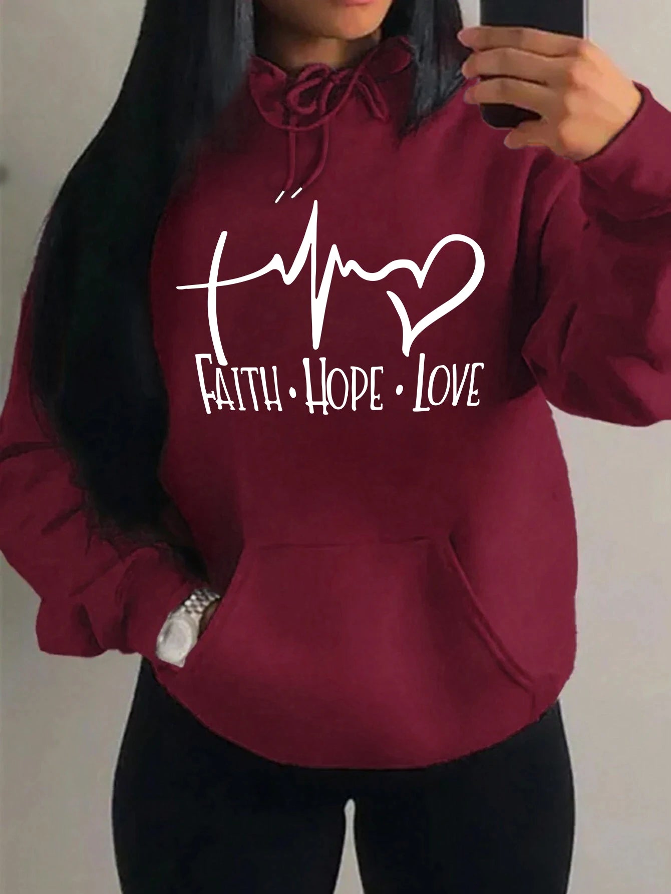 Faith Hope Love Graphic Women's Hoodie