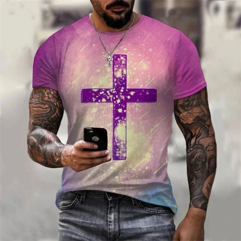 Christian Men's Gothic 3D Print Tees