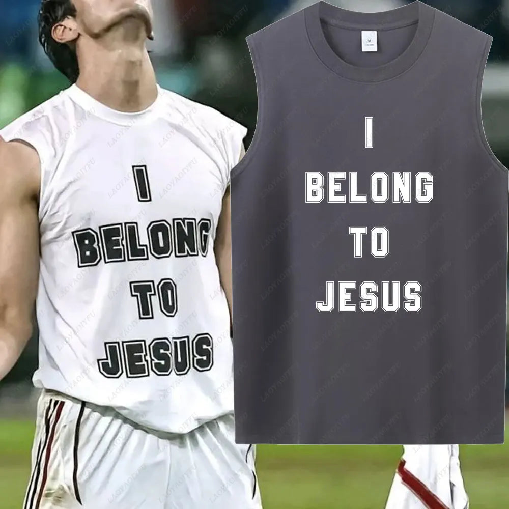 I Belong To Jesus Men Vest Cotton T-Shirt