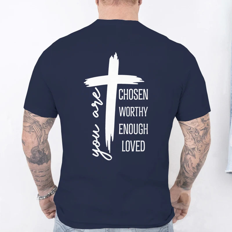 Chosen Worthy Cross Print Tee