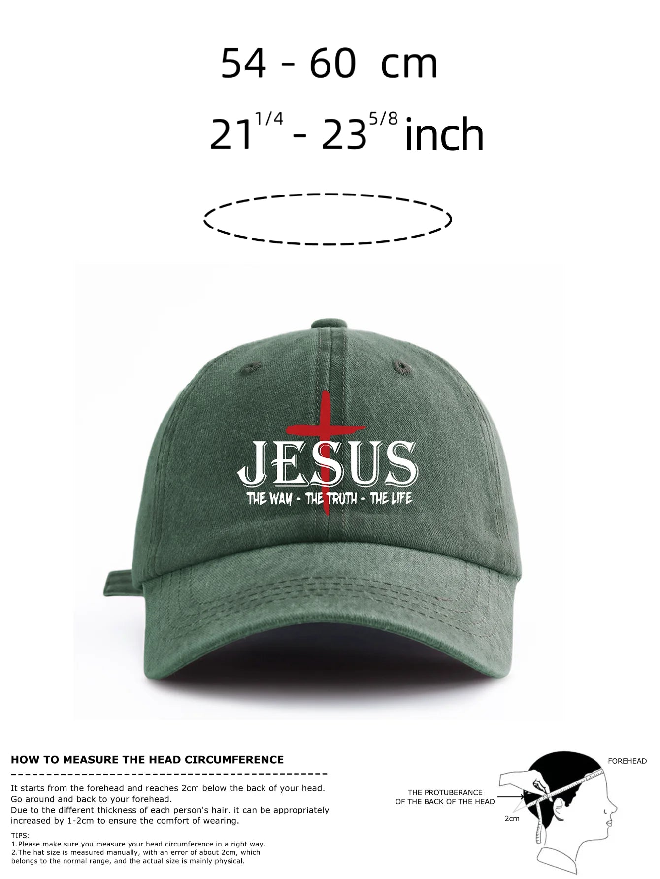 JESUS-The Way, The Truth, The Life” Print Cap