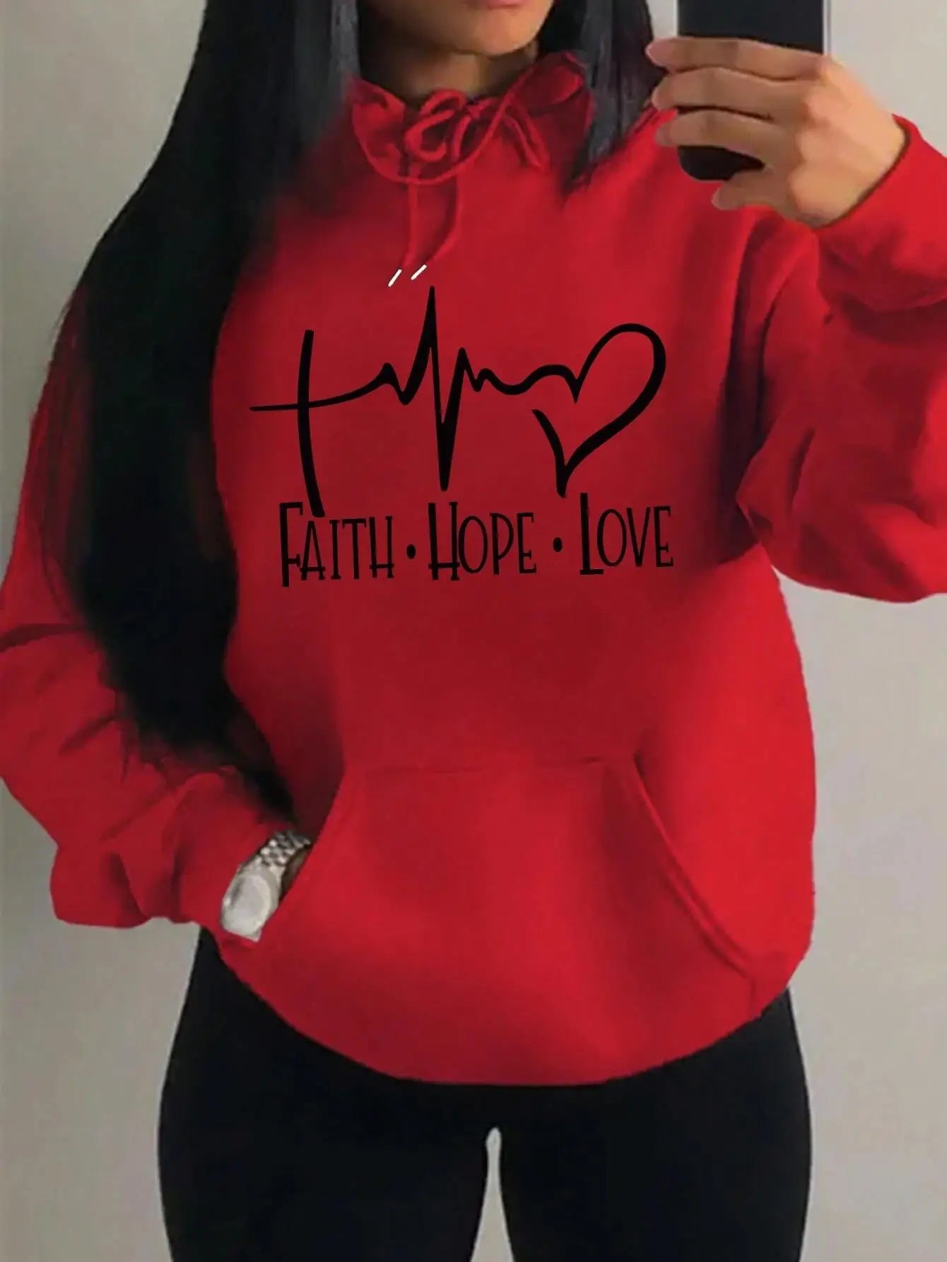Faith Hope Love Graphic Women's Hoodie