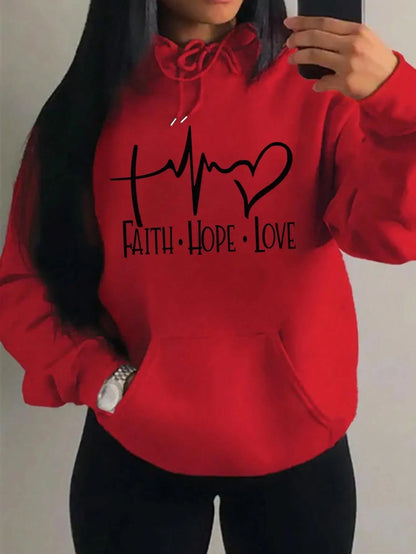 Faith Hope Love Graphic Women's Hoodie