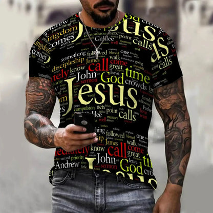 Jesus Printed 3D Graphic T-Shirt