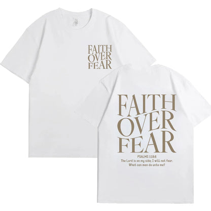 Unisex Faith Over Fear Comfort T-shirts