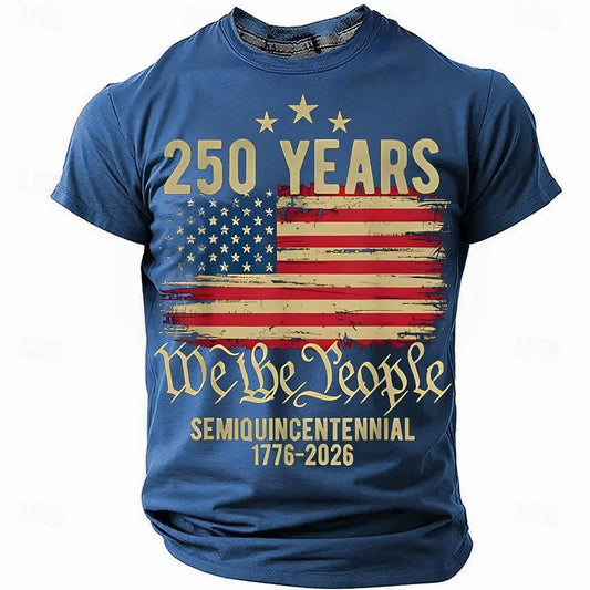 250th USA Anniversary Eagle Flag Men's Tee