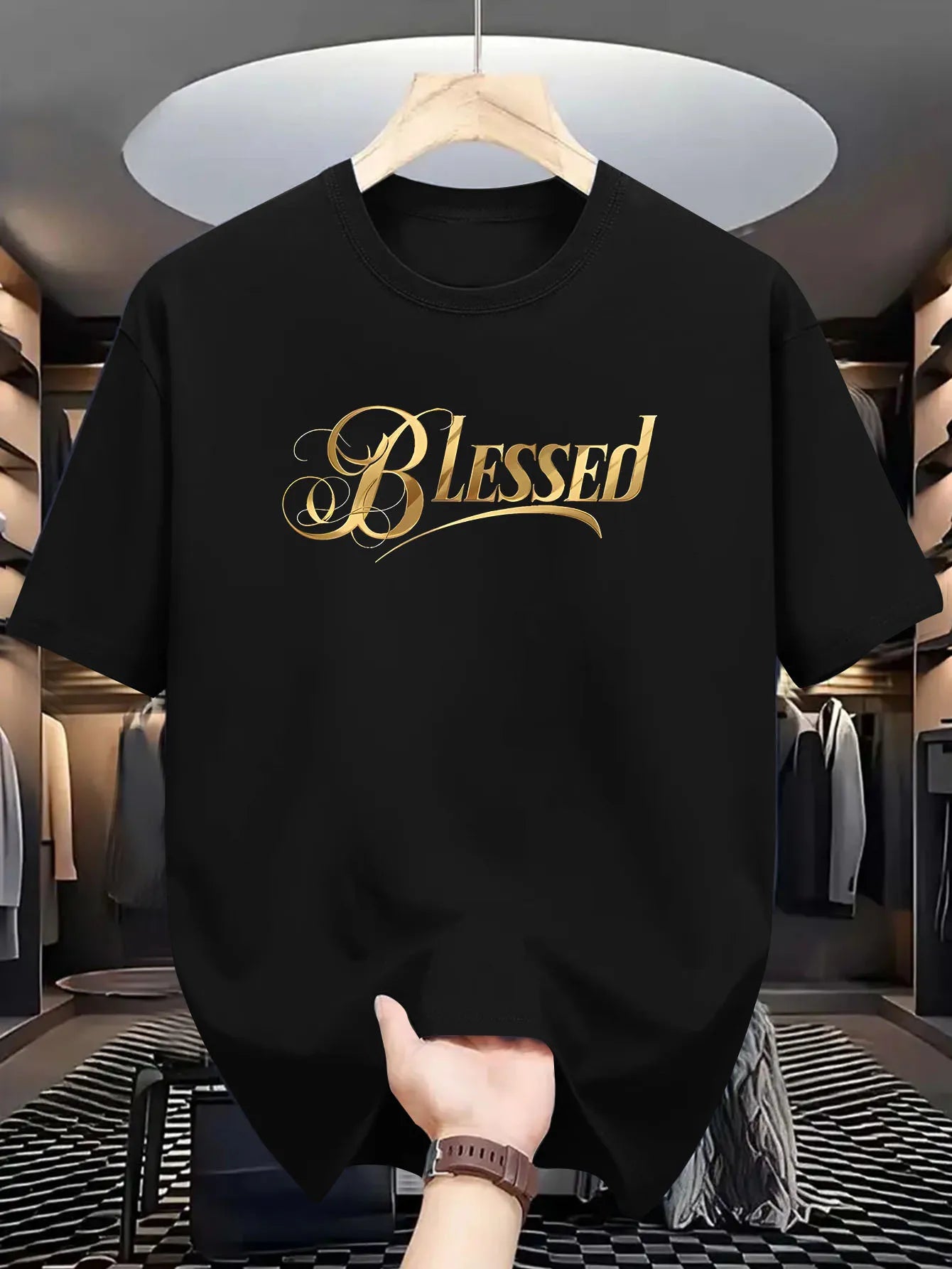 100% Cotton Blessed Printed Unisex Tee