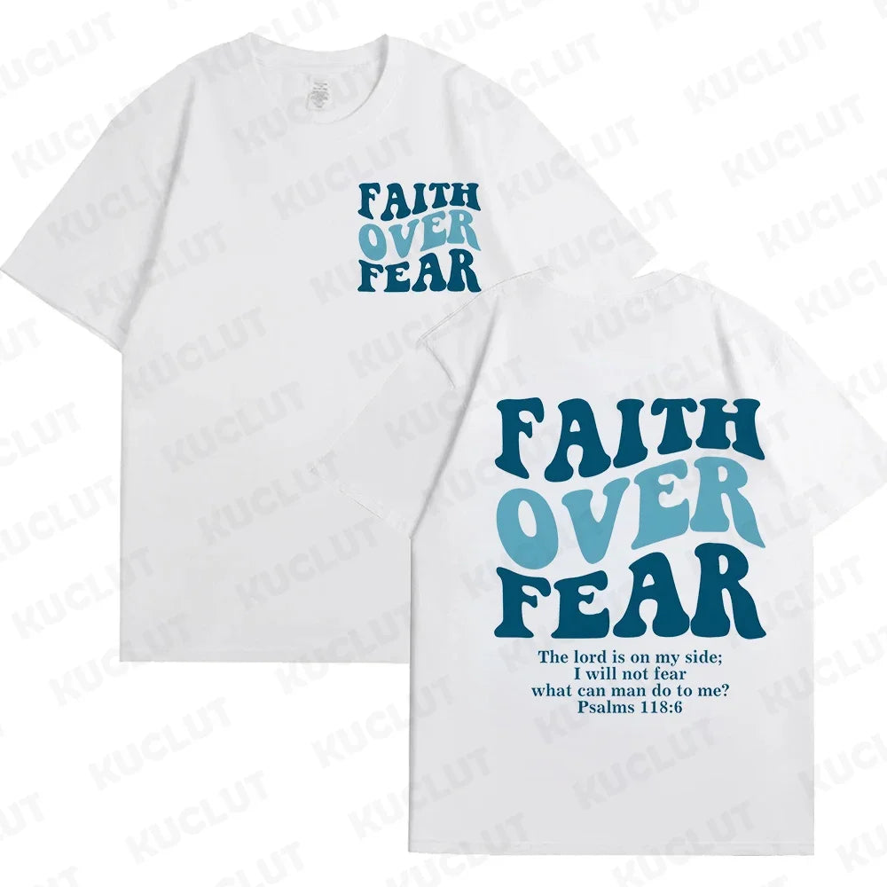 Unisex Faith Over Fear Comfort T-shirts