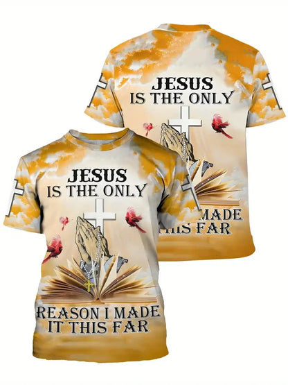 Men's 3D Jesus Print T-Shirt