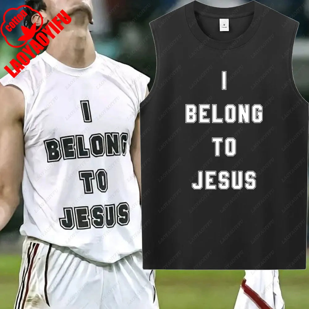 I Belong To Jesus Men Vest Cotton T-Shirt