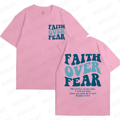 Unisex Faith Over Fear Comfort T-shirts