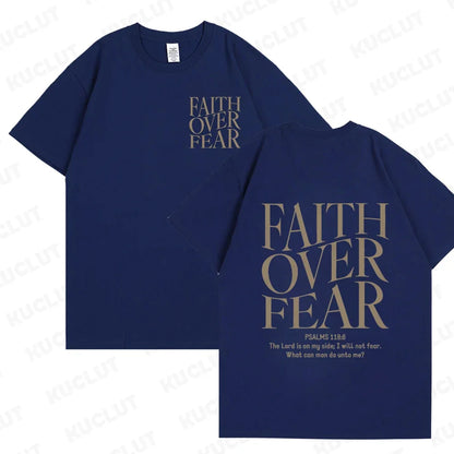Unisex Faith Over Fear Comfort T-shirts