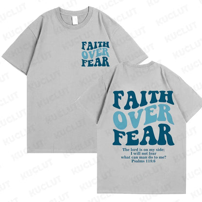 Unisex Faith Over Fear Comfort T-shirts