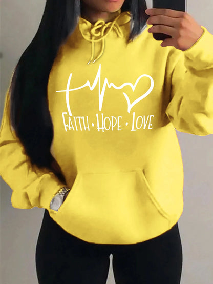 Faith Hope Love Graphic Women's Hoodie