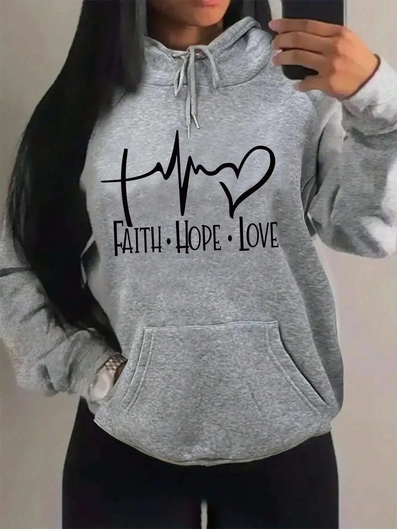 Faith Hope Love Graphic Women's Hoodie