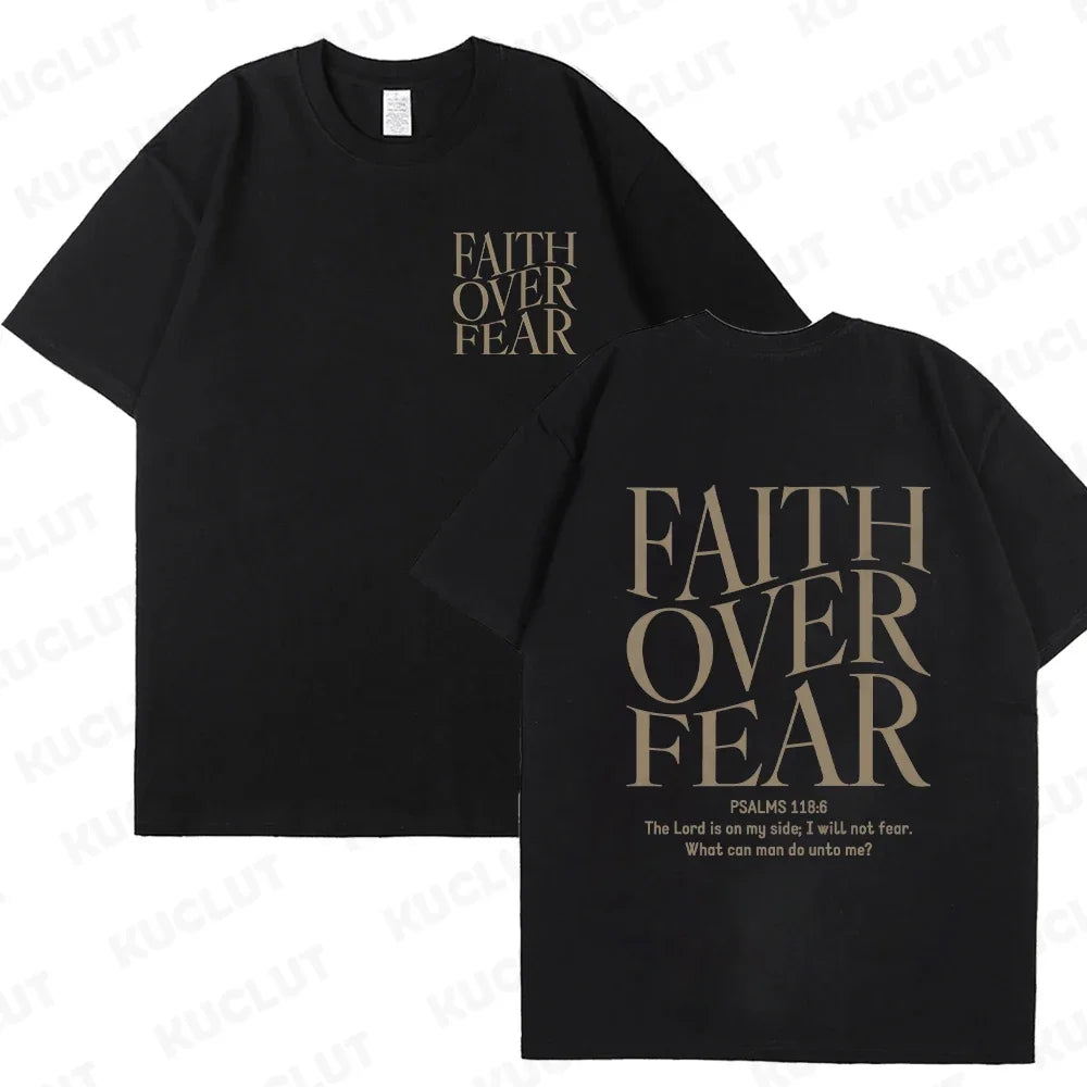 Unisex Faith Over Fear Comfort T-shirts