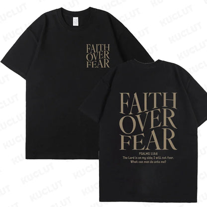 Unisex Faith Over Fear Comfort T-shirts