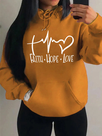 Faith Hope Love Graphic Women's Hoodie